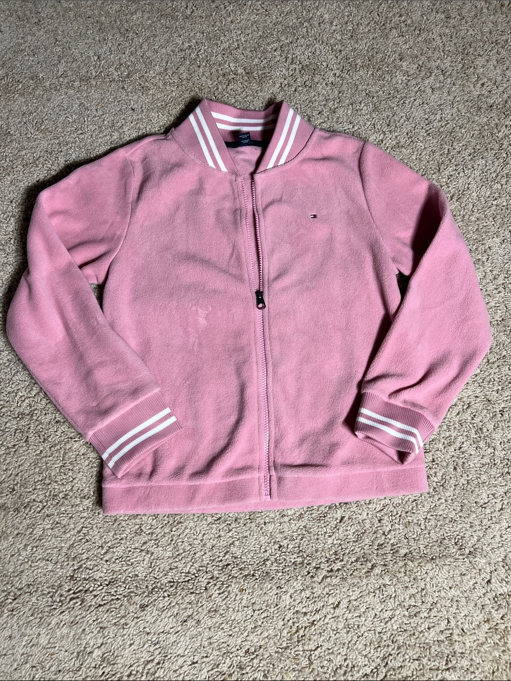 Tommy Hilfiger Dusty Pink Zip Front Bomber
